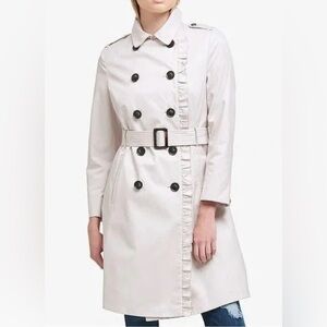 DKNY Cream Jacket with Red Accents